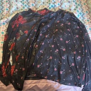 Flower see through shirts